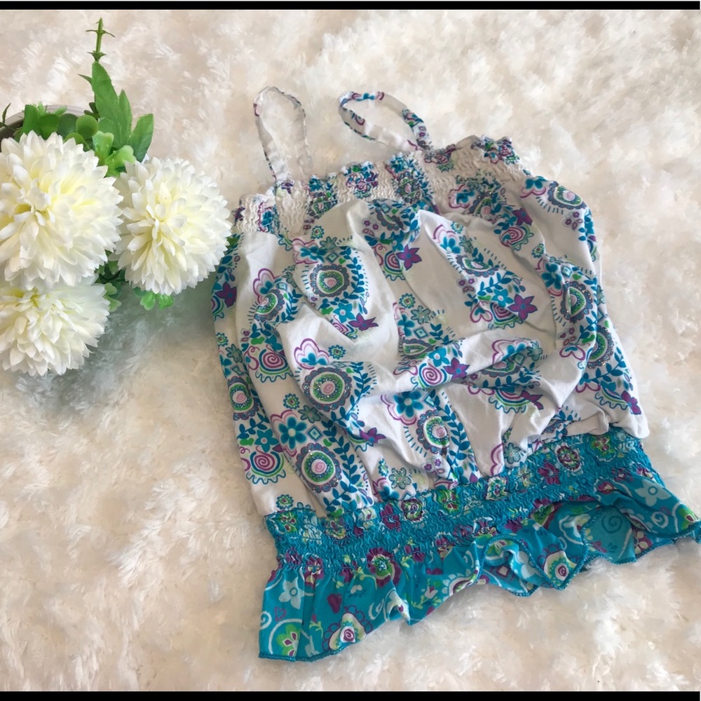 Summer floral girl shirt size 4